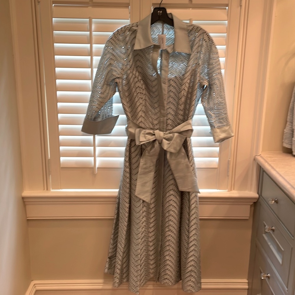 Seafoam cocktail dress;size 10 Rickie Freeman Teri John new with tags